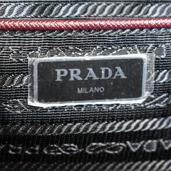 PRADA Medium Nylon Tote Bag Maroon