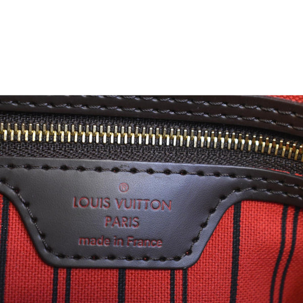LOUIS VUITTON Neverfull PM Damier Ebene Shoulder Bag Brown