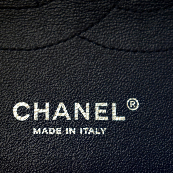 CHANEL Jumbo Double Flap Calfskin Leather Shoulder Bag Navy Blue