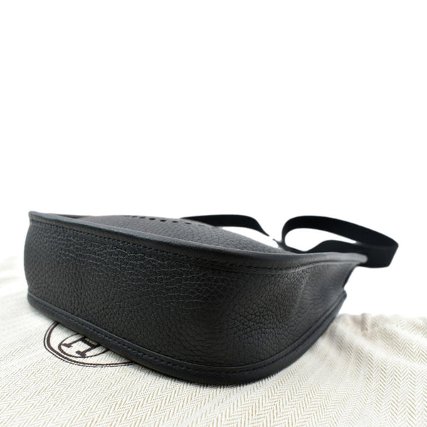 HERMES Evelyne Amazone TPM III Clemence Leather Crossbody Bag Black