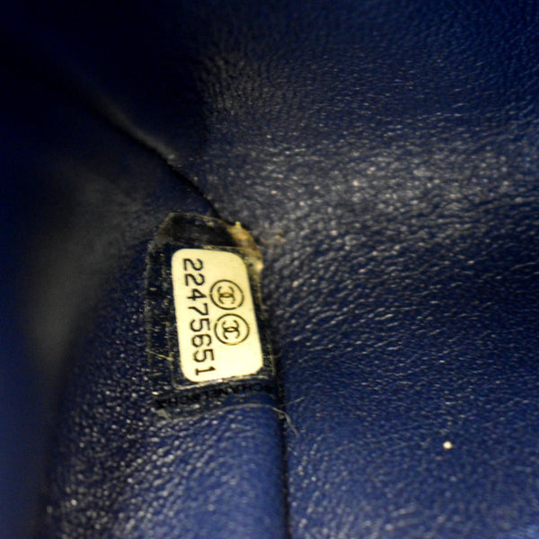 CHANEL Jumbo Double Flap Calfskin Leather Shoulder Bag Navy Blue