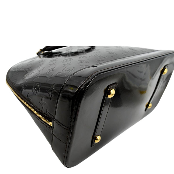 LOUIS VUITTON Alma GM Monogram Vernis Leather Satchel Bag Amarante