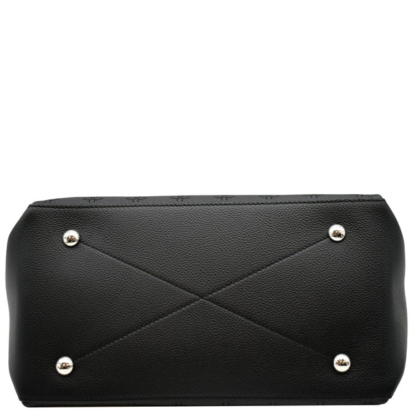 LOUIS VUITTON Beaubourg Mahina MM Leather Hobo Shoulder Bag Black