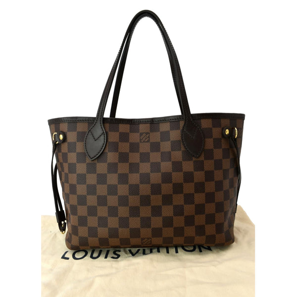 LOUIS VUITTON Neverfull PM Damier Ebene Shoulder Bag Brown