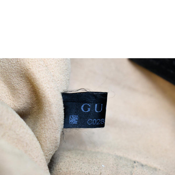 GUCCI GG Marmont Matelasse Mini Leather Crossbody Bag Black 448065