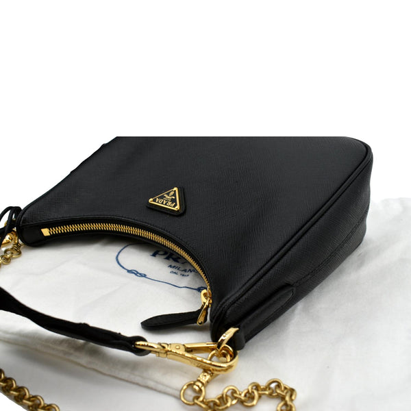 PRADA Re-Edition 2005 Saffiano Leather Shoulder Bag Black