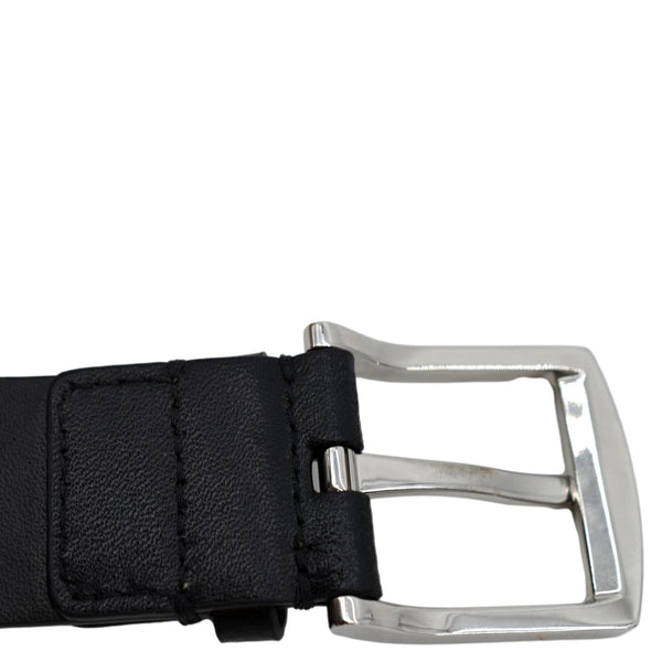 BURBERRY Vintage Check E-Canvas Leather Belt Beige Size 46/115