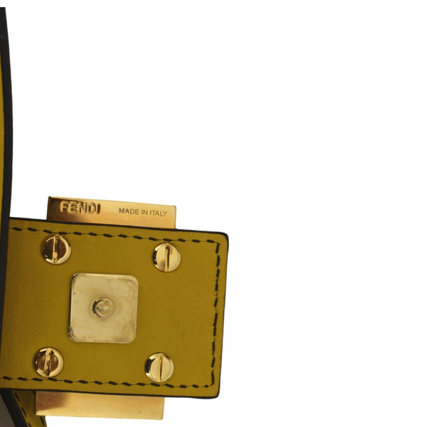 Fendi Convertable Baguette Leather Crossbody Bag Yellow - Made In Italy