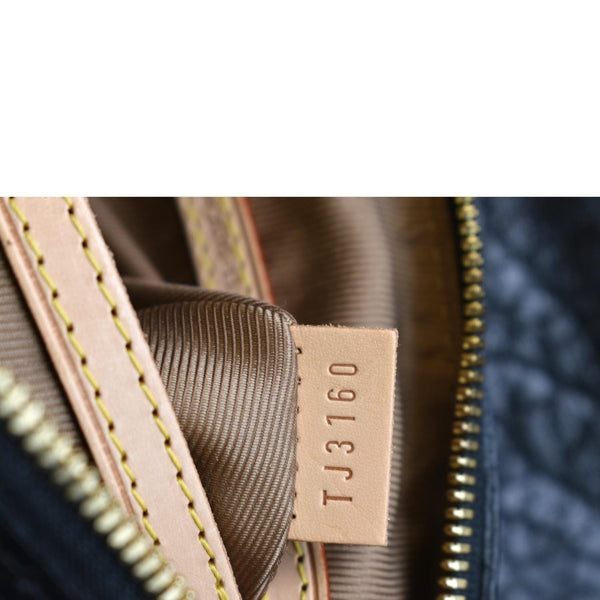 LOUIS VUITTON Fleur De Jais Carrousel Monogram Leather Satchel Bag Black