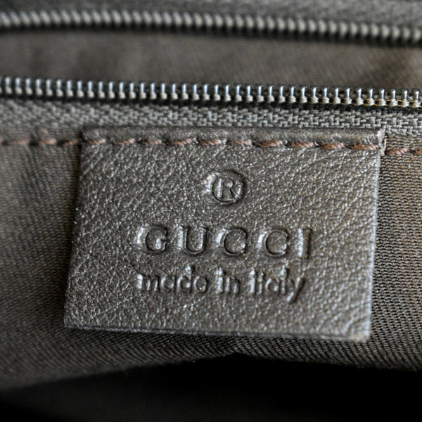 GUCCI D Ring Monogram Hobo Bag Brown 190525