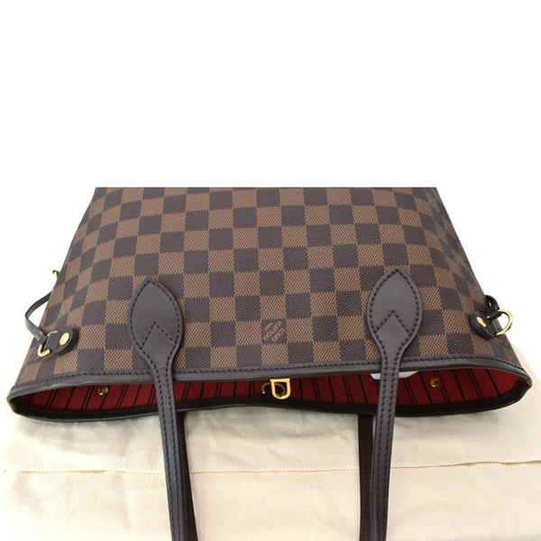 LOUIS VUITTON Neverfull PM Damier Ebene Shoulder Bag Brown