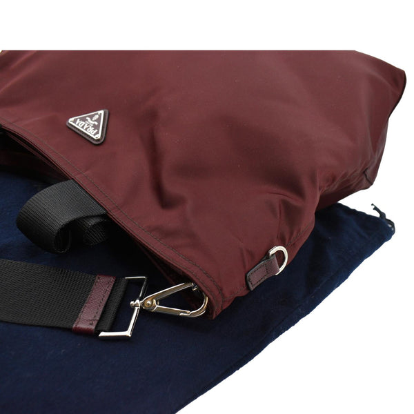 PRADA Medium Nylon Tote Bag Maroon