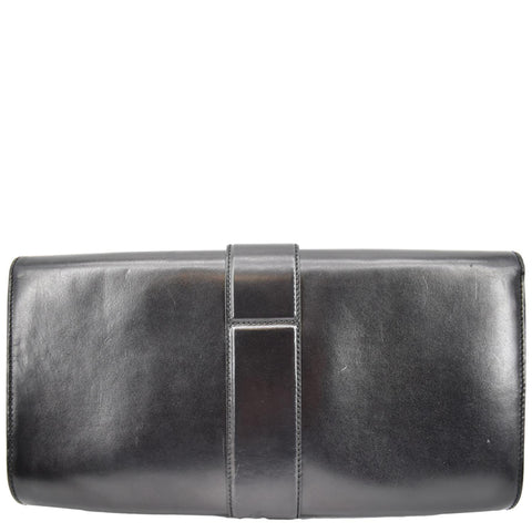 Gucci Lady Buckle Leather Clutch in Black Color - Back