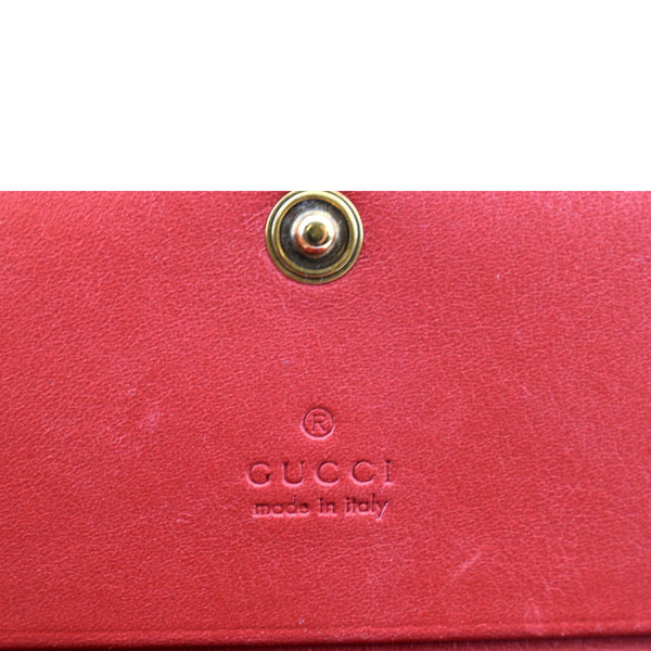 GUCCI Marmont GG Matelasse Leather Card Case Wallet Red 466492