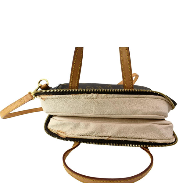 LOUIS VUITTON Spontini Monogram Canvas Shoulder Bag Brown