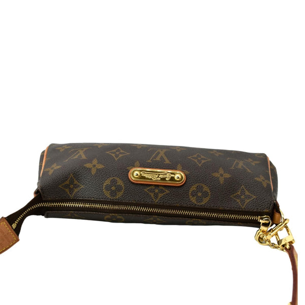 LOUIS VUITTON Eva Monogram Canvas Pochette Crossbody Bag Brown