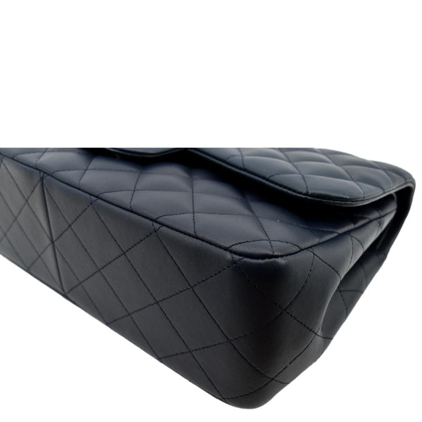 CHANEL Jumbo Double Flap Calfskin Leather Shoulder Bag Navy Blue