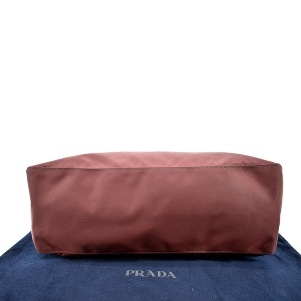 PRADA Medium Nylon Tote Bag Maroon