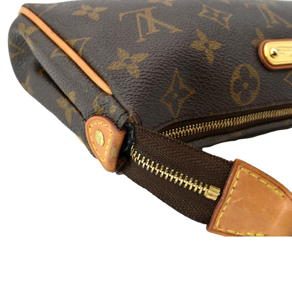 LOUIS VUITTON Eva Monogram Canvas Pochette Crossbody Bag Brown