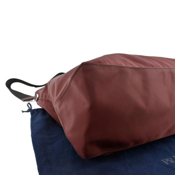 PRADA Medium Nylon Tote Bag Maroon