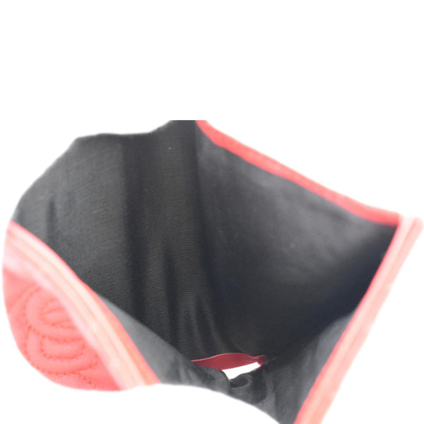 GUCCI Marmont GG Matelasse Leather Card Case Wallet Red 466492