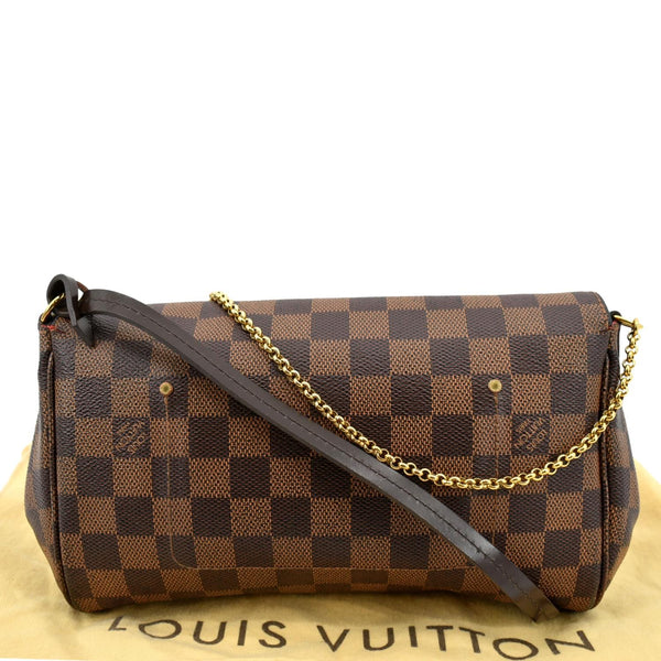 LOUIS VUITTON Favorite MM Damier Ebene Crossbody Bag Brown