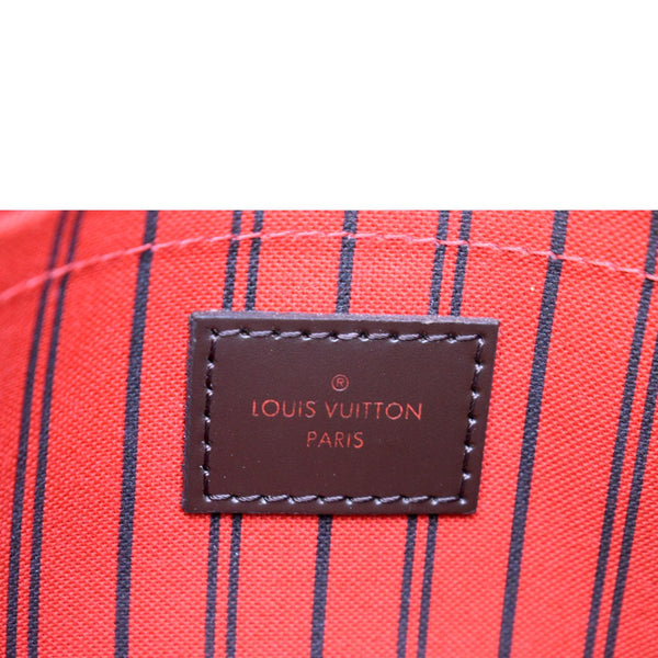 Louis Vuitton Neverfull Damier Ebene Pochette Pouch - Stamp