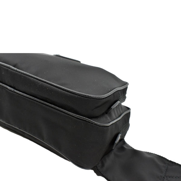 PRADA Re-Nylon Leather Belt Bag Black