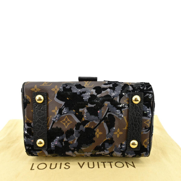 LOUIS VUITTON Fleur De Jais Carrousel Monogram Leather Satchel Bag Black