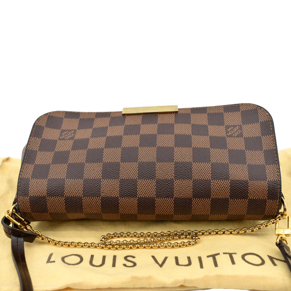 LOUIS VUITTON Favorite MM Damier Ebene Crossbody Bag Brown