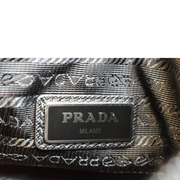 PRADA Re-Nylon Leather Crossbody Bag White