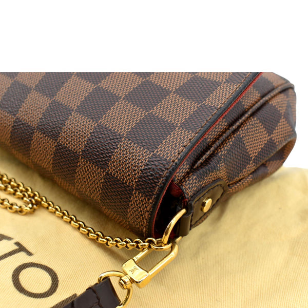 LOUIS VUITTON Favorite MM Damier Ebene Crossbody Bag Brown