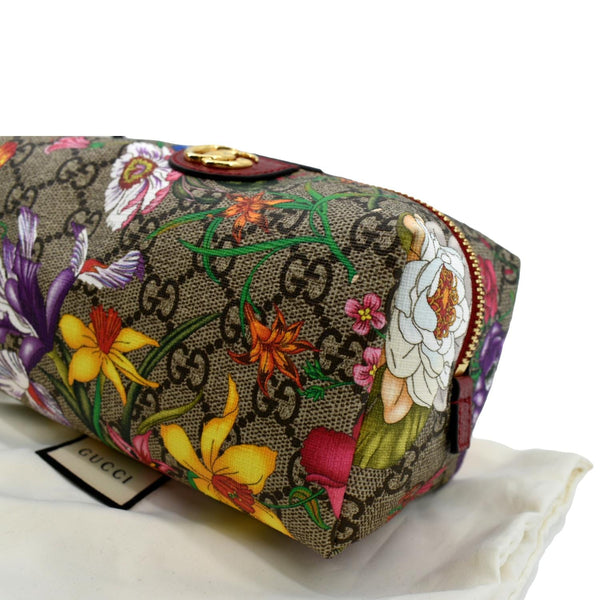 Gucci Ophidia Floral GG Supreme Monogram Cosmetic Case - Bottom Left