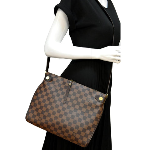 Louis Vuitton Duomo Damier Ebene Crossbody Bag Brown - Full View
