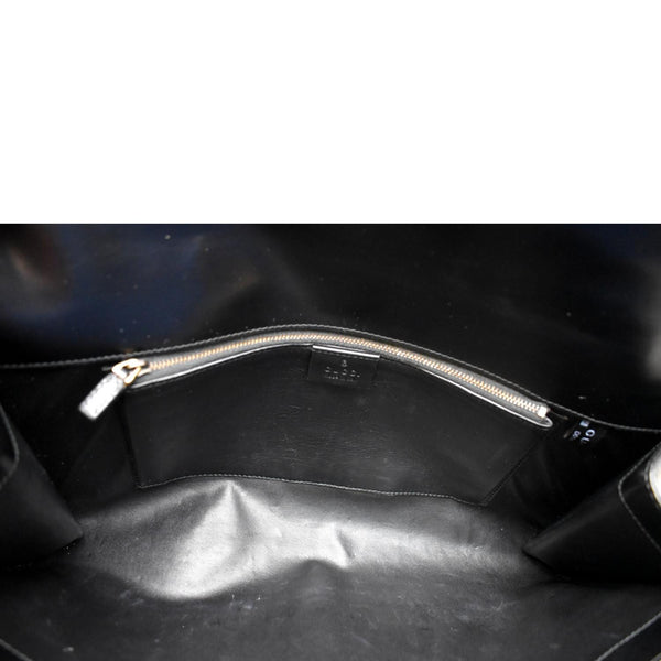 Gucci Lady Buckle Leather Clutch in Black Color - Inside