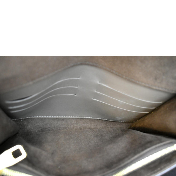 LOUIS VUITTON Louise Calfskin Leather Chain Shoulder Bag Taupe Brown