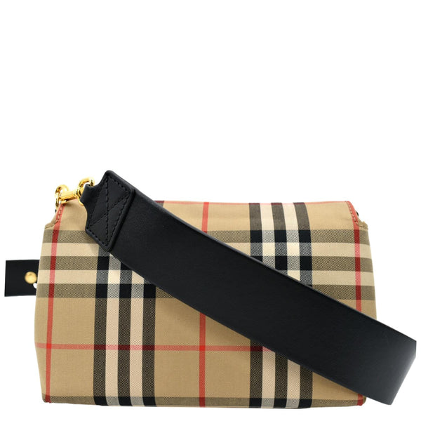 Burberry Hackberry Vintage Check Shoulder Bag Beige - Backside