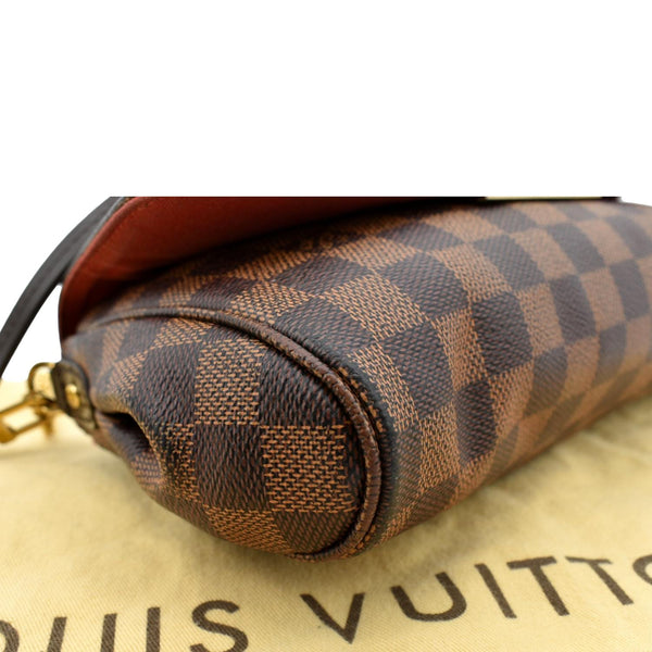 LOUIS VUITTON Favorite MM Damier Ebene Crossbody Bag Brown