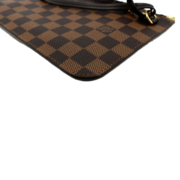 Louis Vuitton Neverfull Damier Ebene Pochette Pouch - Bottom Right