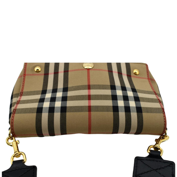 Burberry Hackberry Vintage Check Shoulder Bag Beige - Top