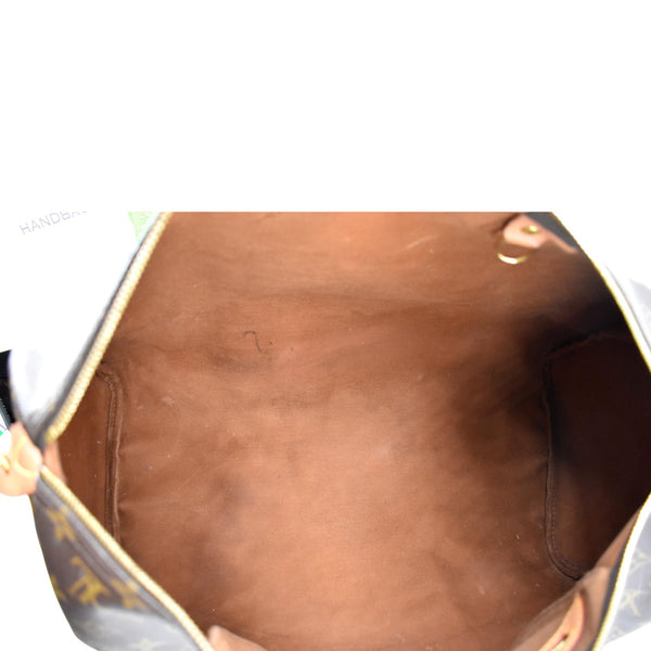 LOUIS VUITTON Speedy 40 Monogram Canvas Satchel Bag Brown