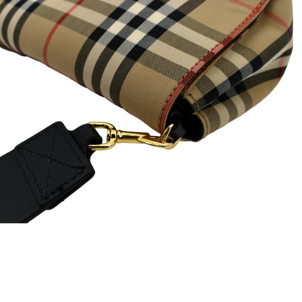 Burberry Hackberry Vintage Check Shoulder Bag Beige - Left Side