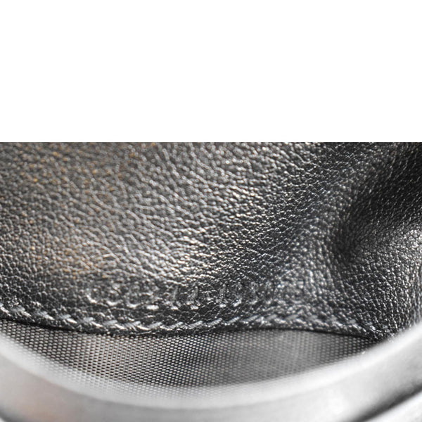 GUCCI Diana Small Bamboo Leather Card Case Wallet Black 658244