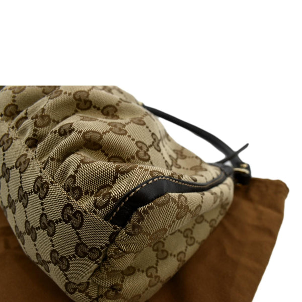 GUCCI D Ring Monogram Hobo Bag Brown 190525