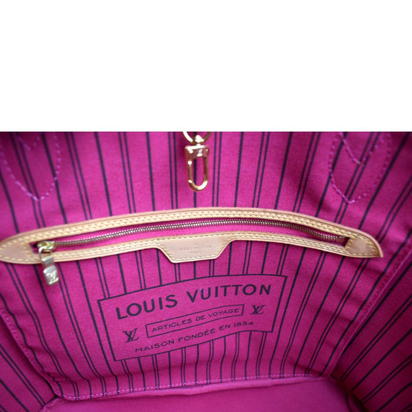 LOUIS VUITTON Neverfull MM Monogram Canvas Tote Bag Brown