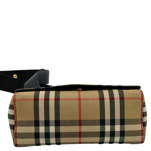 Burberry Hackberry Vintage Check Shoulder Bag Beige - Bottom