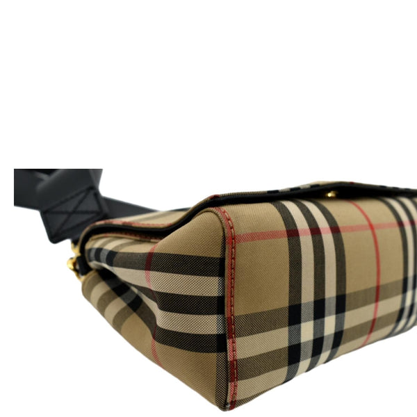 Burberry Hackberry Vintage Check Shoulder Bag Beige - Bottom Left