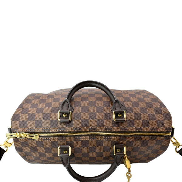 LOUIS VUITTON Speedy 35 Bandouliere Damier Ebene Shoulder Bag Brown