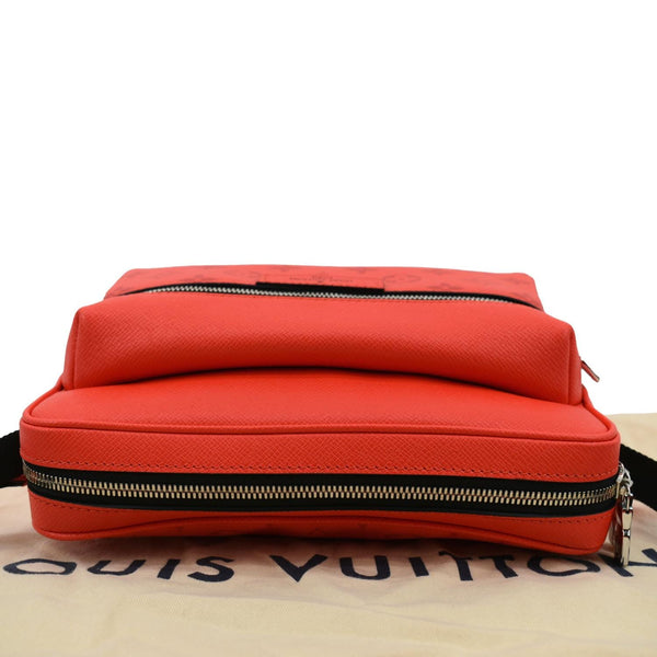 LOUIS VUITTON Outdoor Messenger Monogram Taiga Leather Shoulder Bag Red