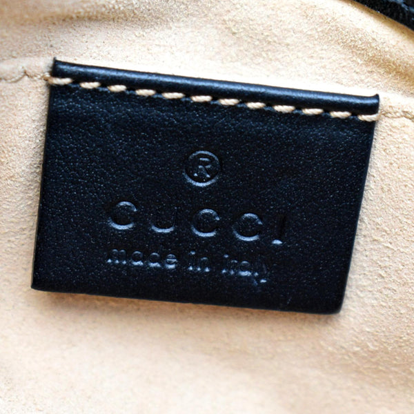 GUCCI GG Marmont Mini Leather Shoulder Bag Black 446744